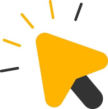 flotar ratón terminado elemento glifo dos color vector