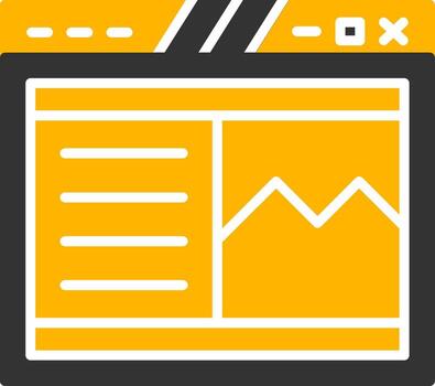 pegajoso página encabezamiento sección glifo dos color vector