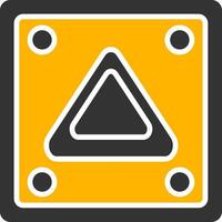 Emergency Hazard Light Button Glyph Two Color vector