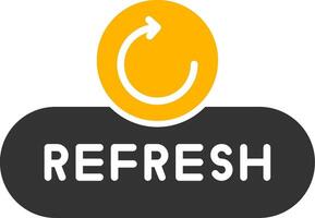 Refresh Page Button Glyph Two Color vector