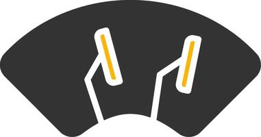 Automatic Windshield Wipers Glyph Two Color vector