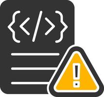 Script Runtime Error Glyph Two Color vector