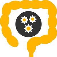 Shigella Diarrheal Pathogen Glyph Two Color vector