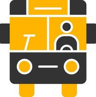 Professional Bus Driver Glyph Two Color vector
