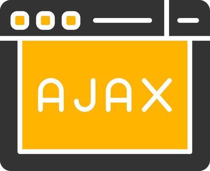 AJAX Data Request Symbol Glyph Two Color vector