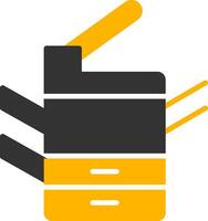 Multi Function Photocopier Glyph Two Color vector