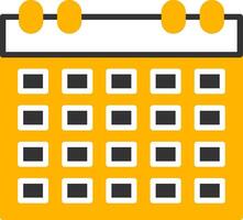 Interview or Test Calendar Glyph Two Color vector