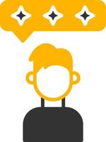 Honest Client Feedback Review Glyph Two Color vector