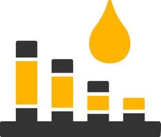 Real Time Water Data Analytics Glyph Two Color vector