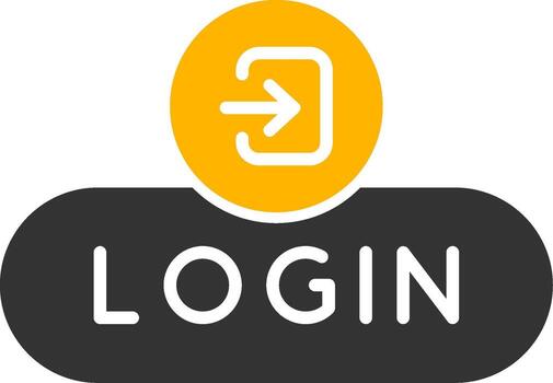 iniciar sesión acceso botón glifo dos color vector