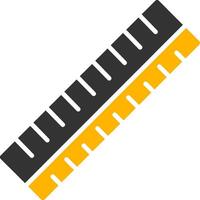 12 Inch Measuring Ruler Glyph Two Color vector