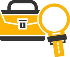 Search at Job Fair Glyph Two Color vector