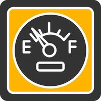 Fuel Level Gauge Icon Glyph Two Color vector