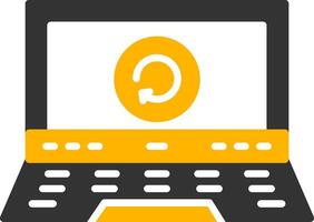 Real Time Data Refresh Option Glyph Two Color vector