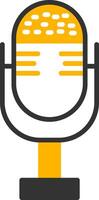 Studio Quality Streaming Microphone Glyph Two Color vector