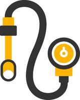 Digital Tire Pressure Gauge Glyph Two Color vector