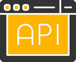 API Integration Gateway Glyph Two Color vector