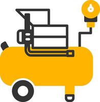 High Power Air Compressor Glyph Two Color vector