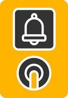 Platform Emergency Intercom Panel Glyph Two Color vector