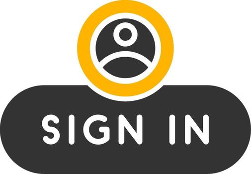 firmar en acceso botón glifo dos color vector