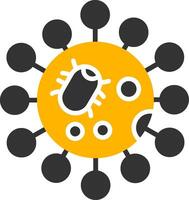 Chlamydia trachomatis Intracellular Pathogen Glyph Two Color vector