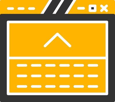 Footer with Useful Links Glyph Two Color vector