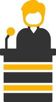 Job Fair Guest Speaker Glyph Two Color vector