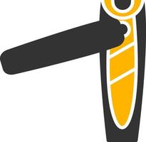 Stainless Steel Nail Clipper Glyph Two Color vector