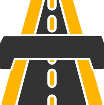 apagado rampa salida indicador glifo dos color vector