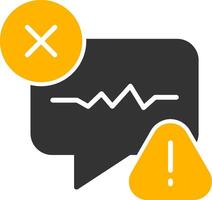 Authorization Failure Message Glyph Two Color vector
