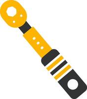 Strap Type Filter Wrench Glyph Two Color vector