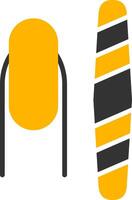Double Sided Nail File Glyph Two Color vector