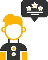 Genuine Client Testimonials Display Glyph Two Color vector
