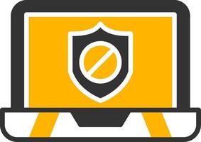 Access Denied Notification Glyph Two Color vector