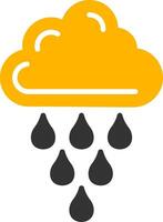 Seasonal Rain Weather Icon Glyph Two Color vector