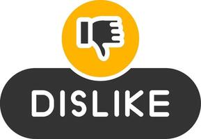 Dislike Reaction Button Glyph Two Color vector