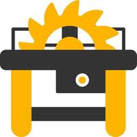 Industrial Table Saw Glyph Two Color vector