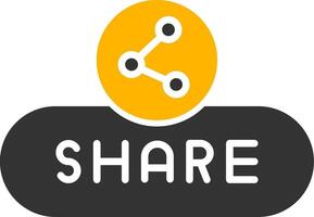 Share Post Button Glyph Two Color vector