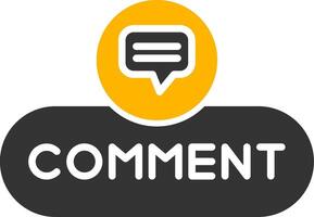Comment Submit Button Glyph Two Color vector