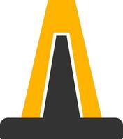 Road Center Divider Glyph Two Color vector
