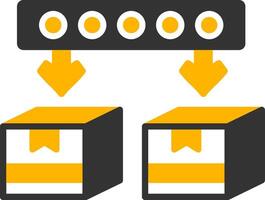 Supplier Dependency Risk Assessment Glyph Two Color vector