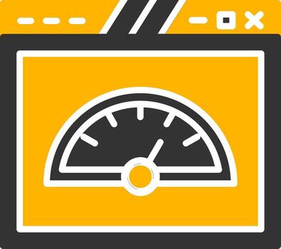 Optimized Page Speed Performance Glyph Two Color vector