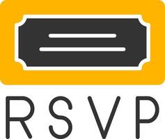 RSVP Confirmation Request Glyph Two Color vector