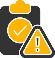 Data Validation Failure Glyph Two Color vector
