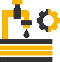 Industrial Water Pump Device Glyph Two Color vector