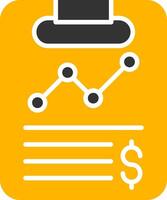 Credit Report Evaluation Form Glyph Two Color vector