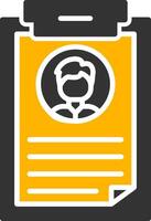 Filling Job Application Form Glyph Two Color vector