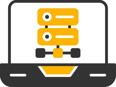 NoSQL Flexible DB Structure Glyph Two Color vector