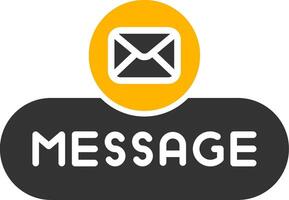 Message User Button Glyph Two Color vector