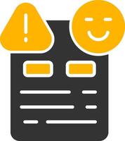 Syntax Error Detected Glyph Two Color vector